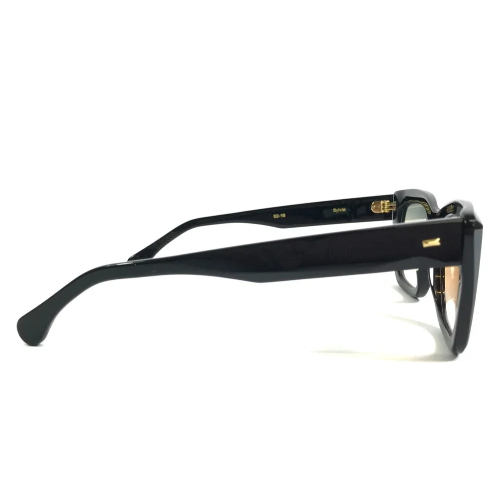Alfred Kerbs Sunglasses SYLVIA BK Black Cat Eye with Blue Orange Gradient Lenses